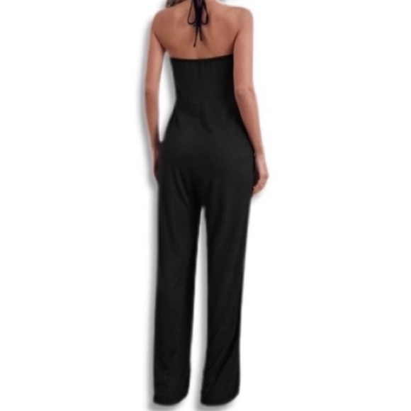 ✌🏼 #1309 Halter Peeka Tie Boo Back Jumpsuit - Picture 9 of 13